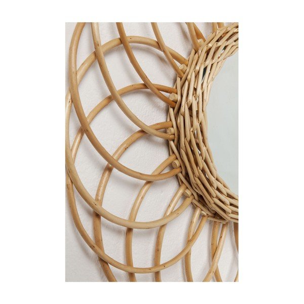 Nástěnné zrcadlo s ratanovým rámem Kare Design Swing, Ø 34 cm-image-3