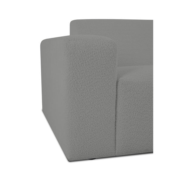 Šedá rohová pohovka z textilie bouclé (pravý roh) Roxy – Scandic-image-3