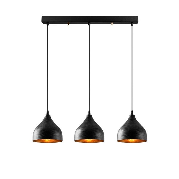 Černé závěsné svítidlo s kovovým stínidlem Tattoo – Opviq lights-image-2