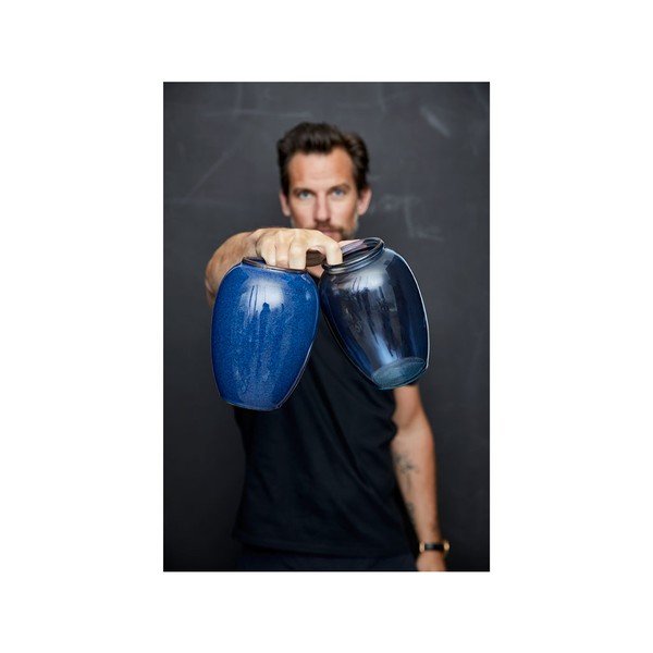 Modrá skleněná váza Bitz Kusintha, ø 14 cm-image-4