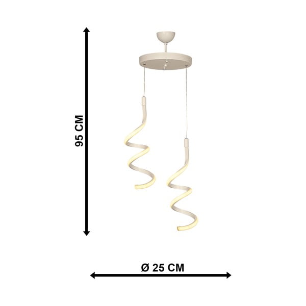 Bílé kovové LED závěsné svítidlo ø 25 cm Hilton – Squid Lighting-image-3