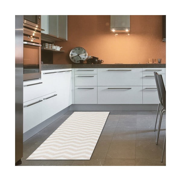 Béžovo-bílý běhoun Floorita Optical, 80 x 130 cm-image-1