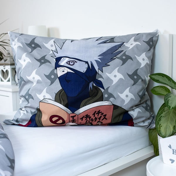 Bavlněné dětské povlečení na jednolůžko 140x200 cm Naruto "Grey" – Jerry Fabrics-image-4