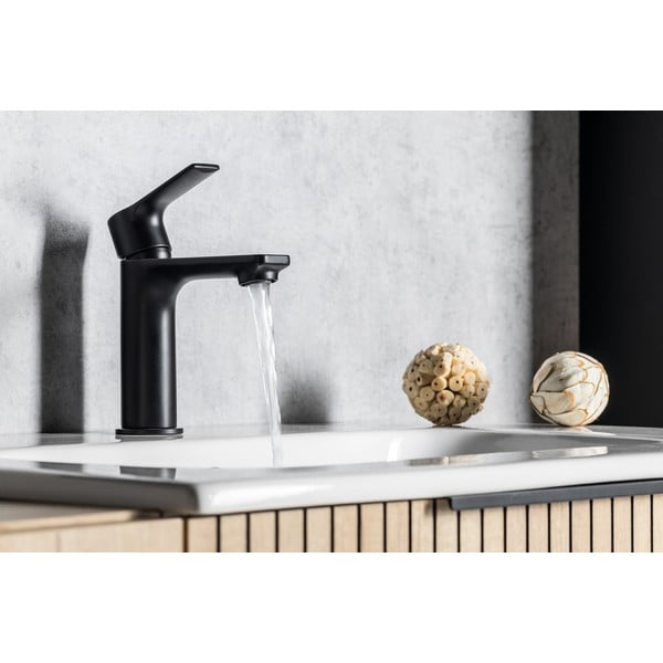 Matně černá stojánková umyvadlová baterie Pax – Sapho-image-3
