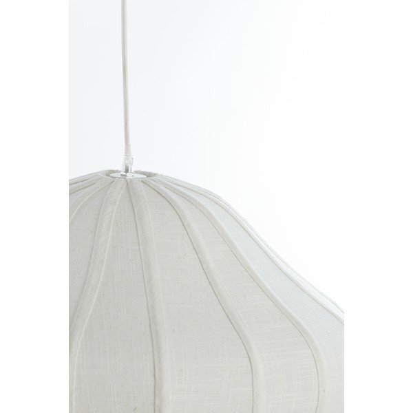 Krémové závěsné svítidlo s textilním stínidlem ø 10 cm Sukau – Light & Living-image-4
