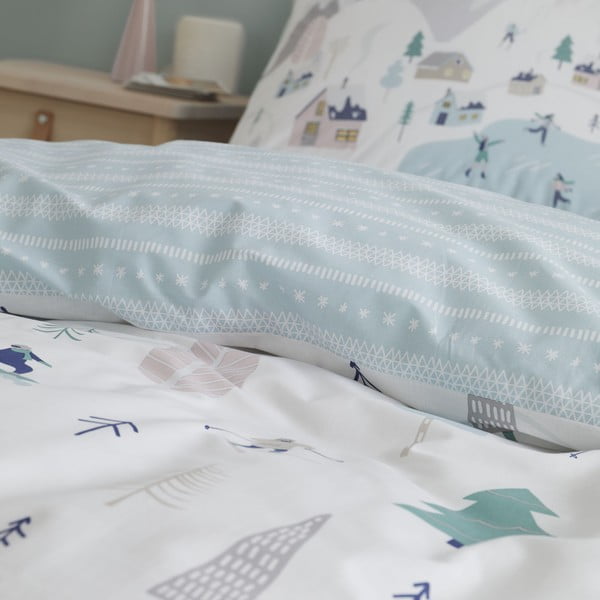Bílé bavlněné povlečení na dvoulůžko 200x200 cm Winter Fun – Bianca-image-3