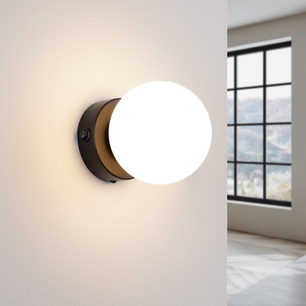 Černobílé nástěnné svítidlo Blaze – Sollux-image-2