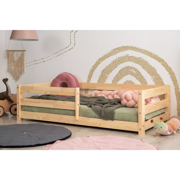 Dětská postel z borovicového dřeva v přírodní barvě 90x190 cm Mila CPD – Adeko-image-1