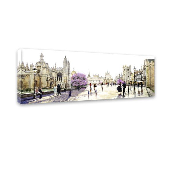 Obraz Styler Canvas Watercolor Cambridge, 45 x 140 cm