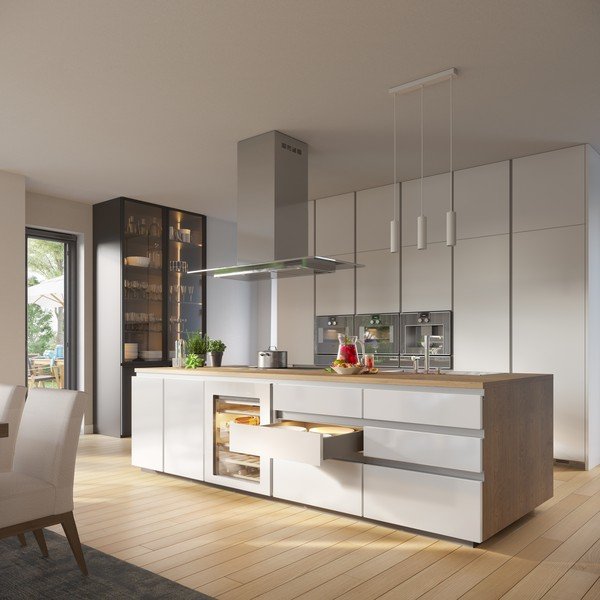 Bílé závěsné svítidlo s kovovým stínidlem Tresos II – GTV-image-1