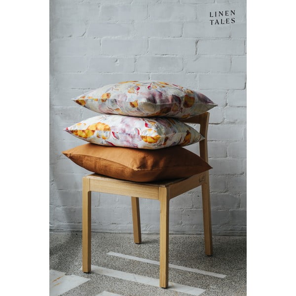 Lněný povlak na polštář 40x40 cm Hazelnut – Linen Tales-image-3