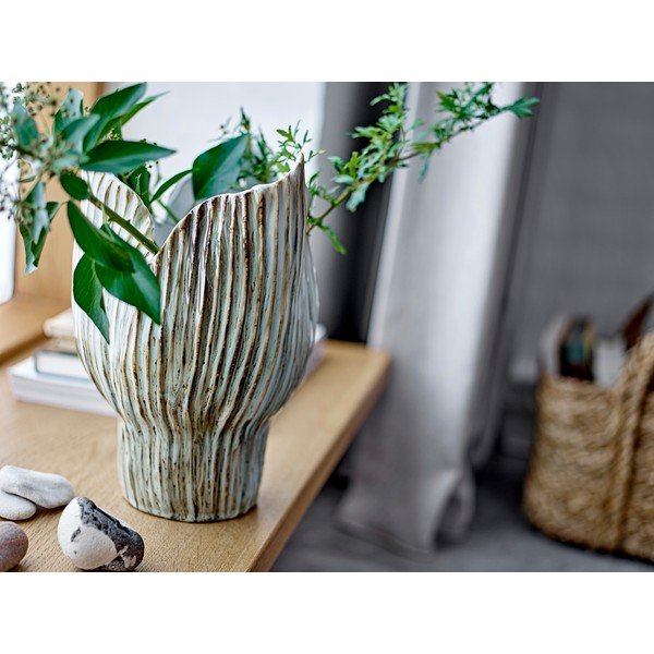 Světle zelená váza z kameniny (výška 30 cm) Mahira – Bloomingville-image-2