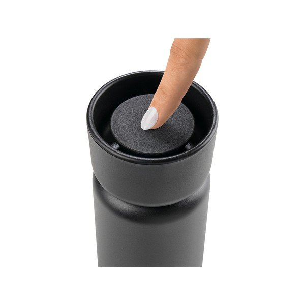 Černý termo hrnek z nerezové oceli 400 ml Singles – Zone-image-3