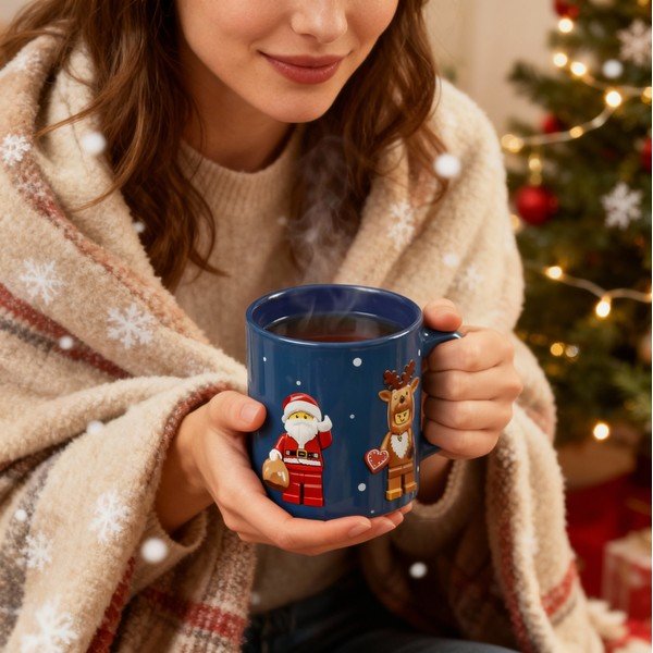 Tmavě modrý keramický dětský hrnek 300 ml Christmas Minifigures – LEGO®-image-4