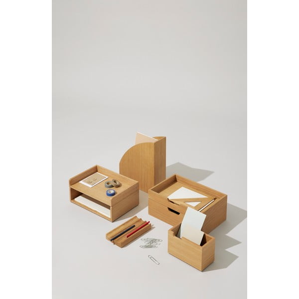 Dřevěný organizér na psací potřeby Staple – Hübsch-image-4
