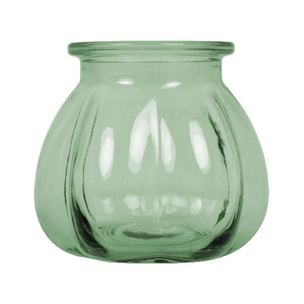 Světle zelená váza z recyklovaného skla Ego Dekor Tangerine, výška 11 cm