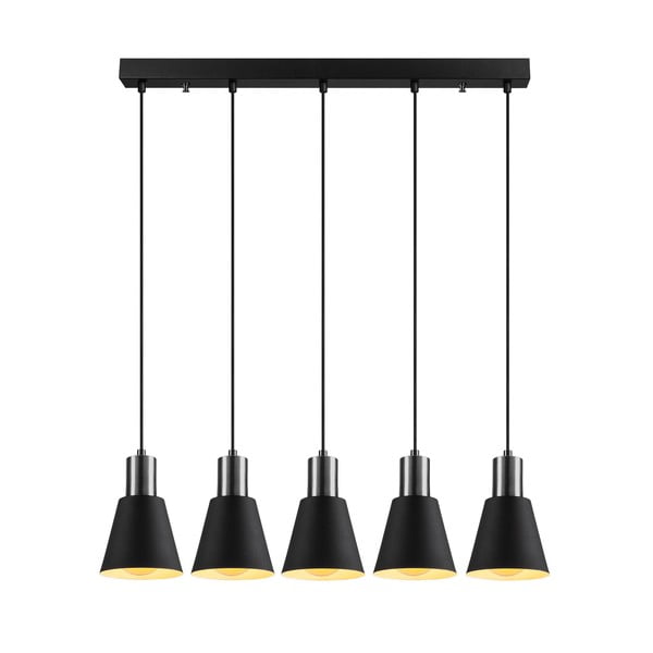Černé závěsné svítidlo pro 5 žárovek Opviq lights Kem-image-2