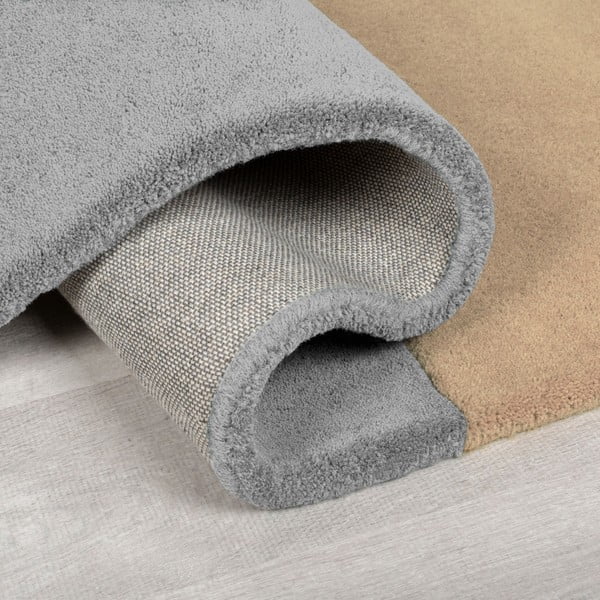 Černo-šedý ručně tkaný vlněný koberec 120x180 cm Lozenge Monochrome – Flair Rugs-image-3