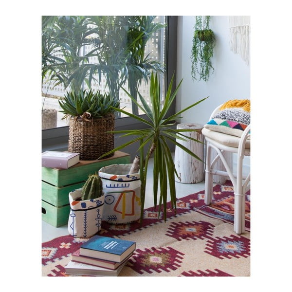 Sada 2 textilních obalů na květináč Madre Selva Juno-image-1