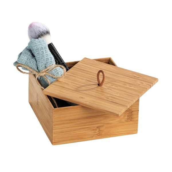 Bambusový box s víkem Wenko Terra, šířka 15 cm-image-1