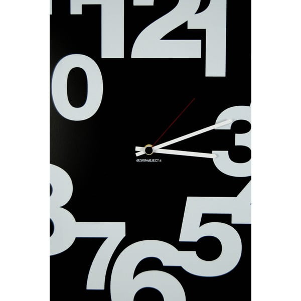 Nástěnné hodiny dESIGNoBJECT.it Numbers Circle Black, 50 x 50 cm -image-2