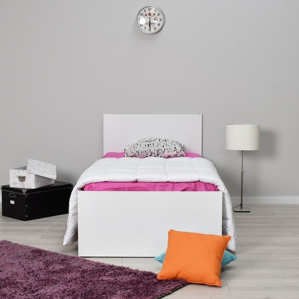 Bílá jednolůžková postel 90x190 cm KRY – Kalune Design-image-4