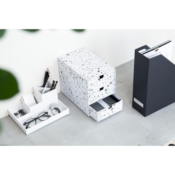 Bílý 4dílný stolní organizér na psací pomůcky Bigso Box of Sweden Lena-image-1