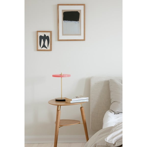 Růžová LED stmívatelná stolní lampa s kovovým stínidlem (výška 31 cm) Asteria Move – UMAGE-image-1