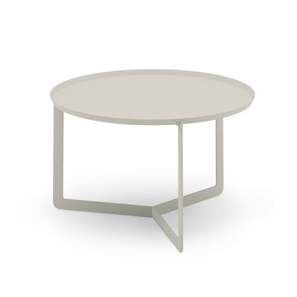 Krémový příruční stolek MEME Design Round, Ø 60 cm