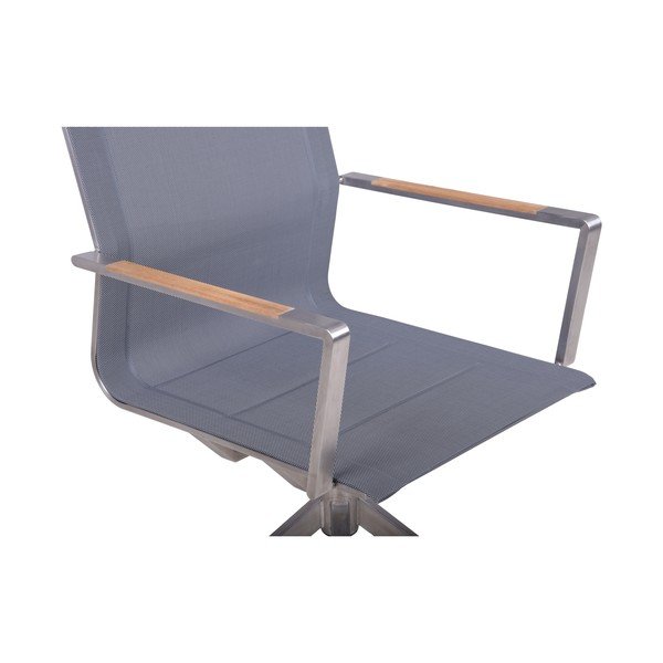 Šedá kovová zahradní židle Salida – Garden Pleasure-image-3