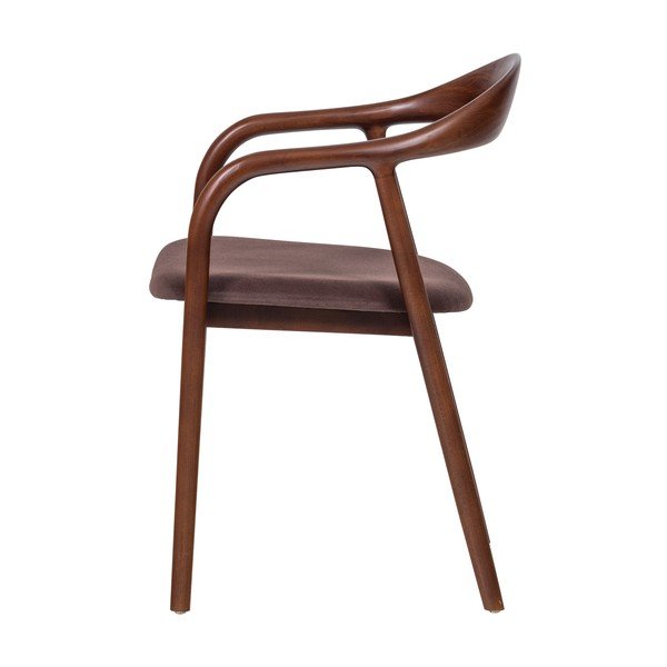 Hnědá jídelní židle s područkami z bukového dřeva Bran – WOOOD-image-3