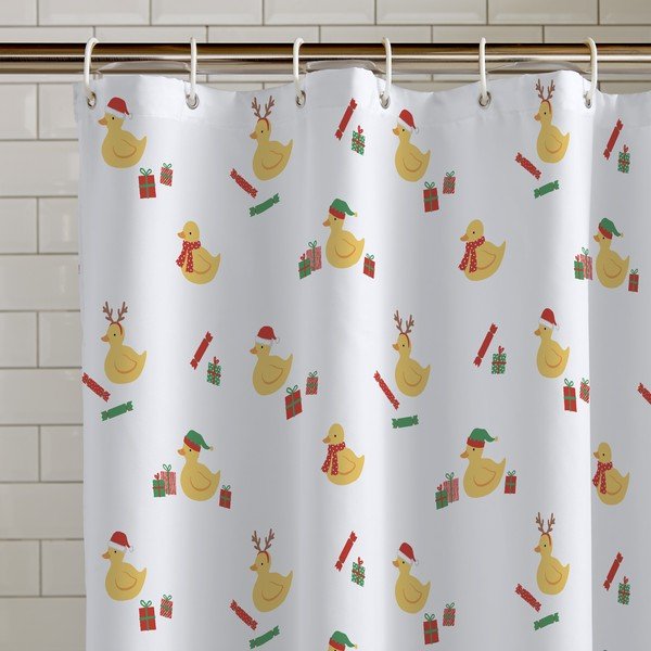 Sprchový závěs 180x180 cm Christmas Quacker – Catherine Lansfield