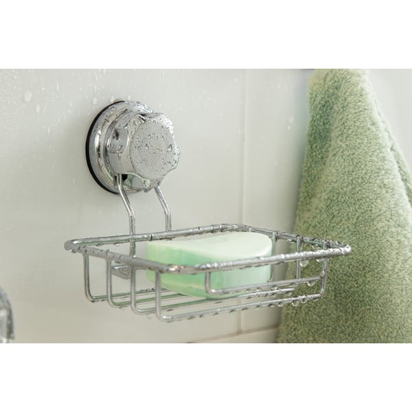 Samodržící ocelová mýdlenka ve stříbrné barvě Bestlock Bath – Compactor-image-1