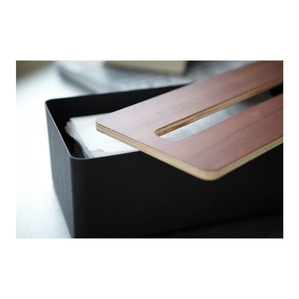 Černý box na papírové kapesníky YAMAZAKI Tsu-image-3
