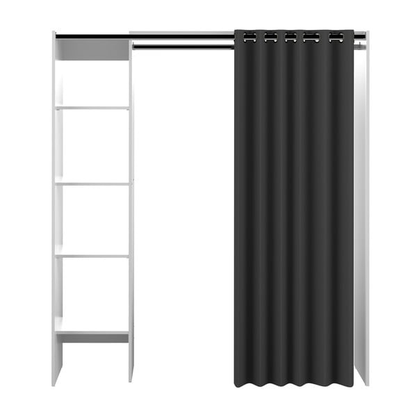 Černo-bílá šatní skříň 160x182 cm Tom - TemaHome