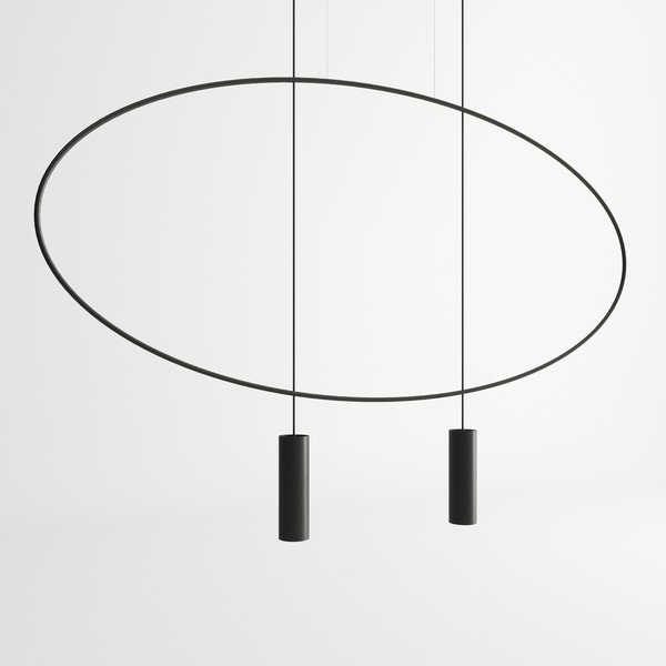 Černé kovové závěsné svítidlo HOLAR – Thoro-image-3