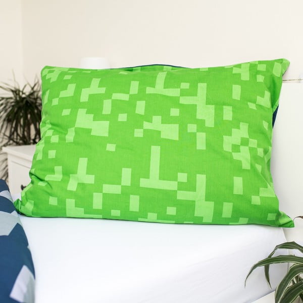 Zeleno-modré bavlněné dětské povlečení na jednolůžko 140x200 cm Minecraft "Sssleep Tight" – Jerry Fabrics-image-4