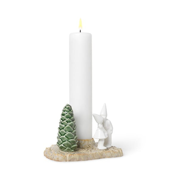 Vánoční kameninový svícen Kähler Design Christmas Kiss, délka 17 cm-image-4