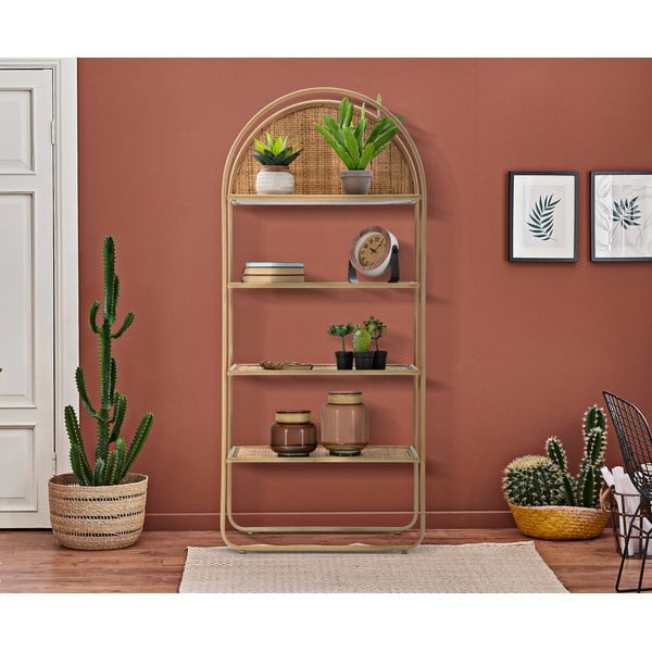 Kovová knihovna v přírodní barvě 80x180 cm Panama – Mauro Ferretti-image-1