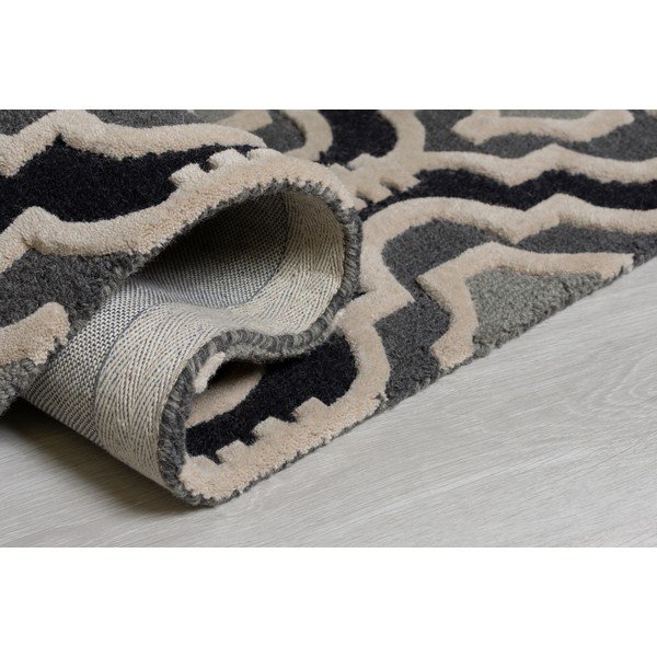 Šedý vlněný koberec 290x200 cm Moorish Amira - Flair Rugs-image-2