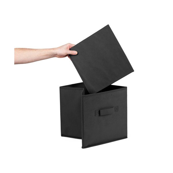 Černý látkový úložný box 31x31x31 cm – Compactor-image-1