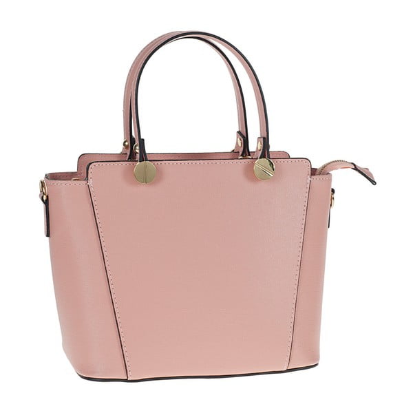 Růžová kožená kabelka Tina Panicucci Tula