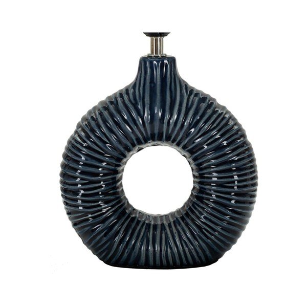 Modrá keramická stolní lampa s textilním stínidlem (výška 43 cm) Seta – Mauro Ferretti-image-4