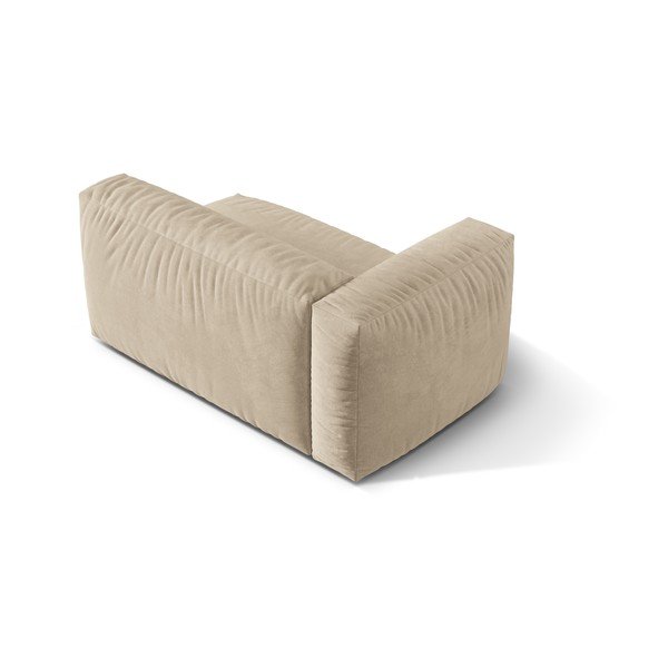 Béžový sametový modul pohovky (levý roh) Martina – Micadoni -image-2