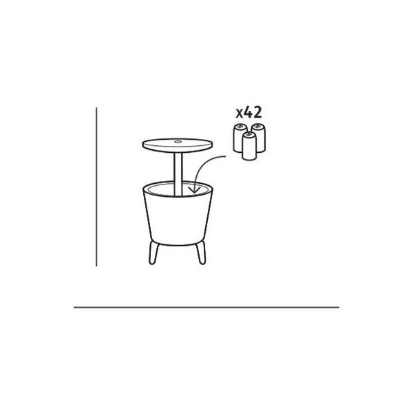 Plastový kulatý zahradní stolek se zásobníkem na led ø 49,5 cm Cool – Keter-image-4