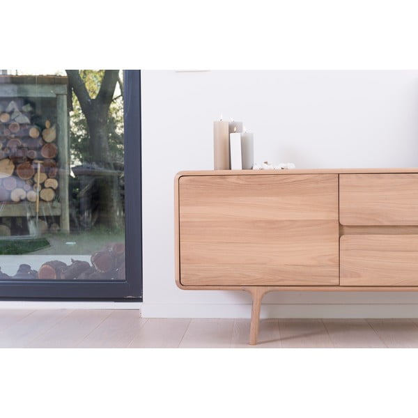 TV komoda z masivního dubového dřeva Gazzda Fawn Natural-image-1