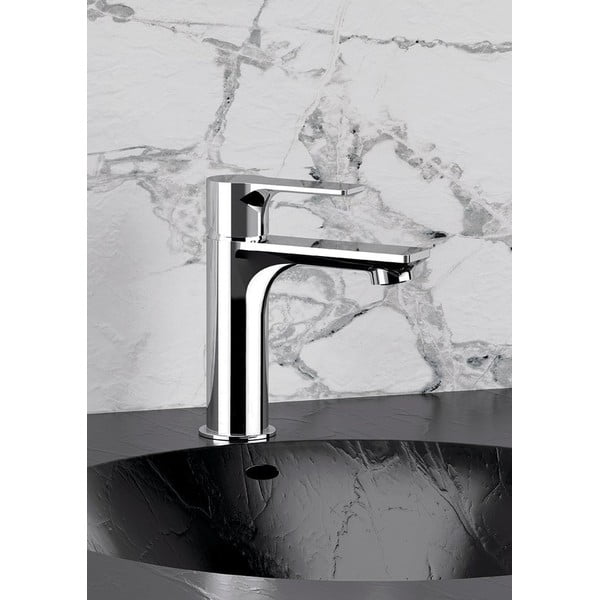 Stojánková umyvadlová baterie v leskle stříbrné barvě Pax – Sapho-image-1