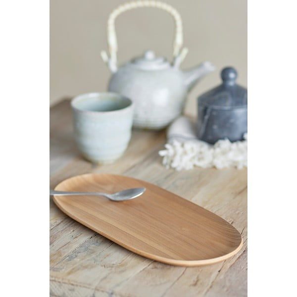 Dekorativní tác z dubového dřeva 15x31 cm Leyton – Bloomingville-image-1