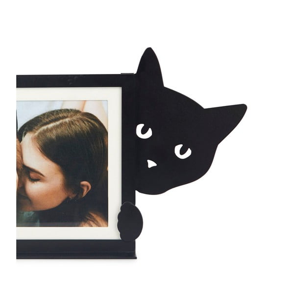 Černý kovový stojací rámeček 36x16 cm Hidden Cat – Balvi-image-1