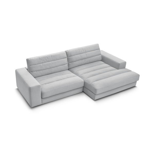 Světle šedá sametová rohová pohovka (pravý roh/s lenoškou) Sierra – Bobochic Paris-image-4